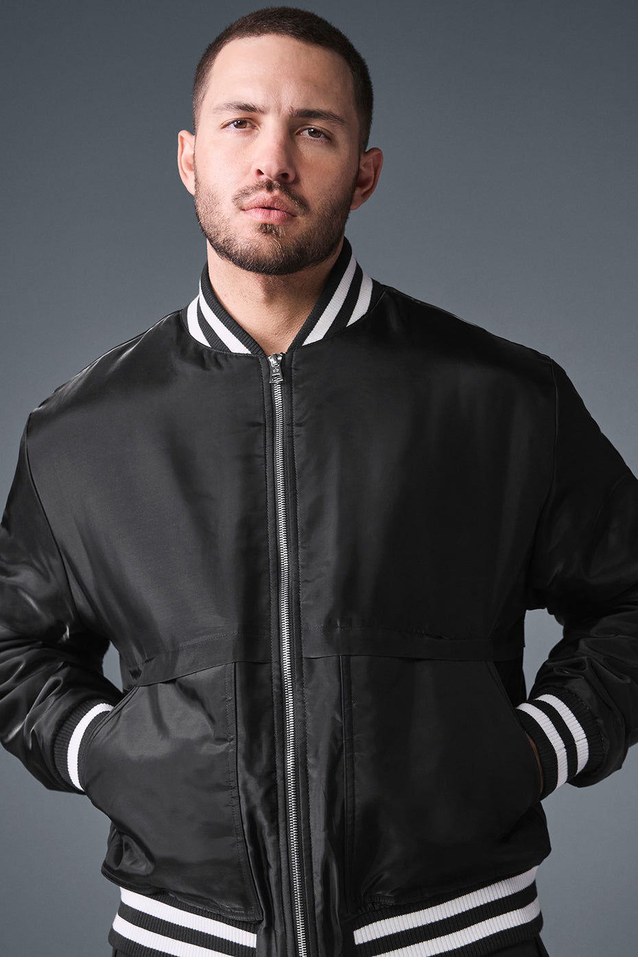 Alo Yoga Afterglow Varsity Jacket - Black