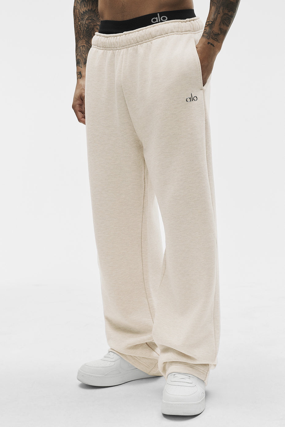 Alo Yoga Accolade Straight Leg Sweatpant - Oatmeal Heather