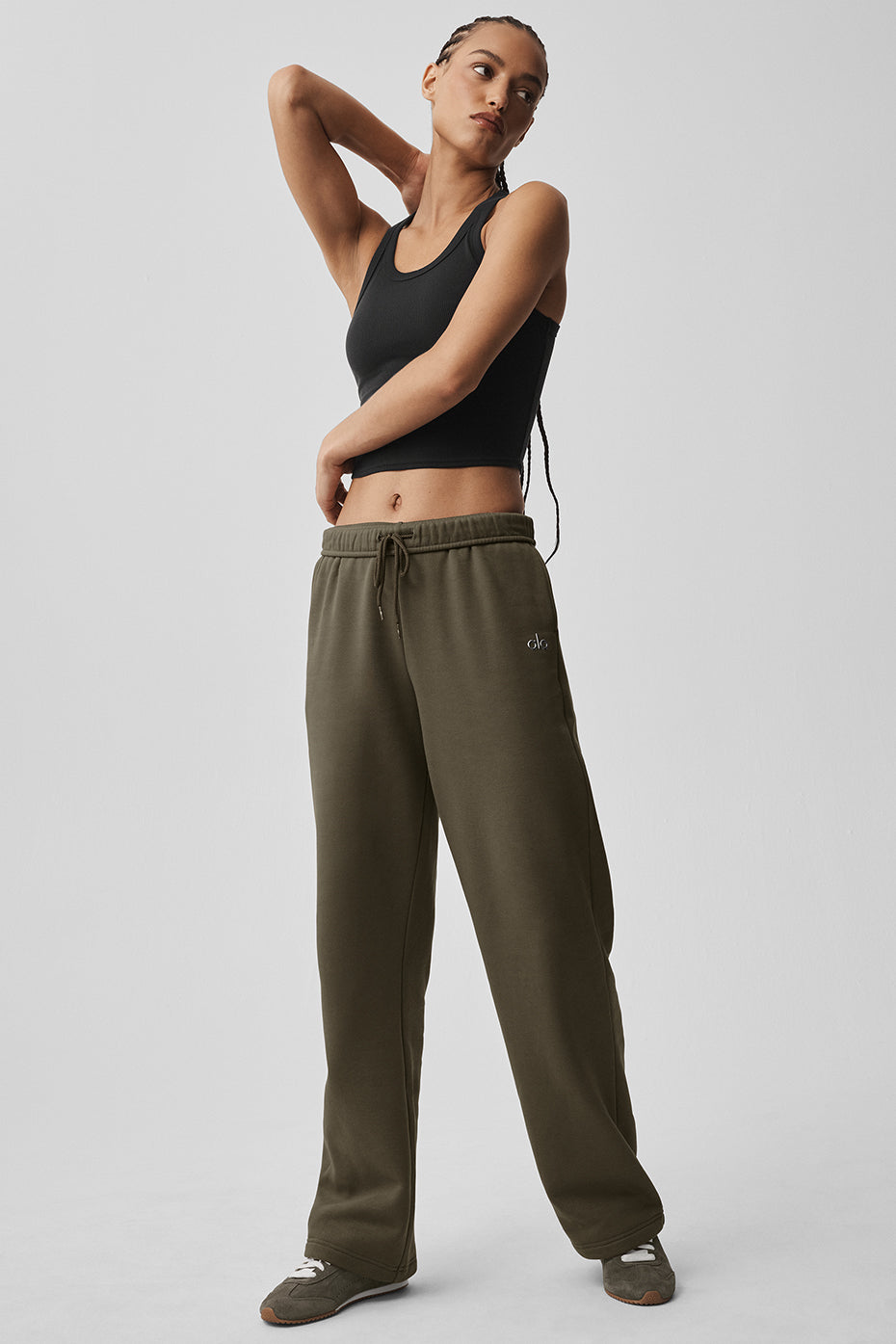 Alo Yoga Accolade Straight Leg Sweatpant - Olive Tree