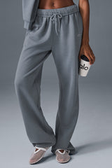Alo Yoga Accolade Straight Leg Sweatpant - Steel Grey