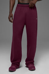 Alo Yoga Accolade Straight Leg Sweatpant - Burgundy