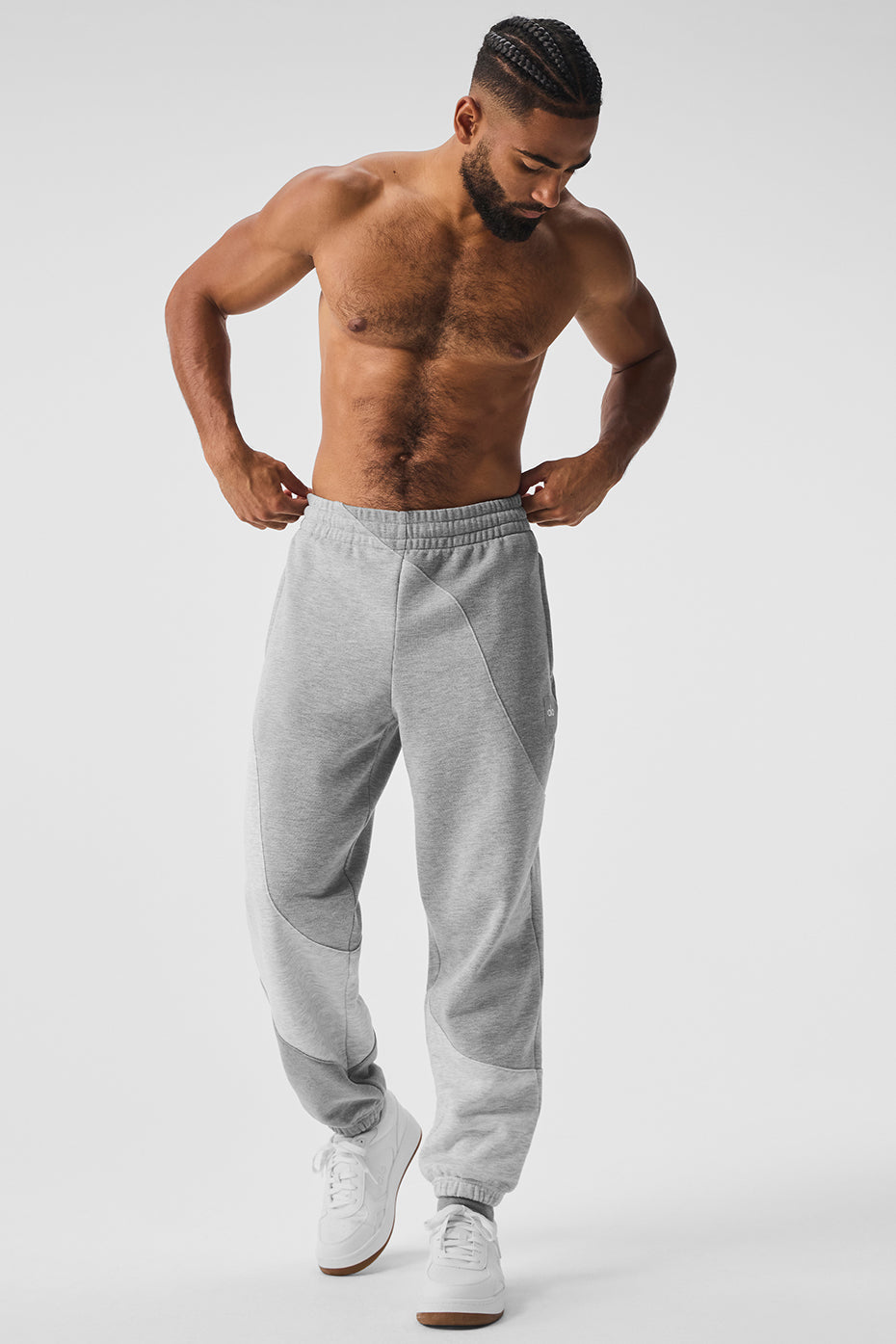 Alo Yoga Make Waves Sweatpant - Athletic Heather Grey Tonal