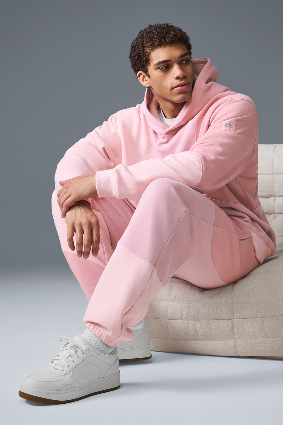 Alo Yoga Make Waves Sweatpant - Sunset Pink Tonal