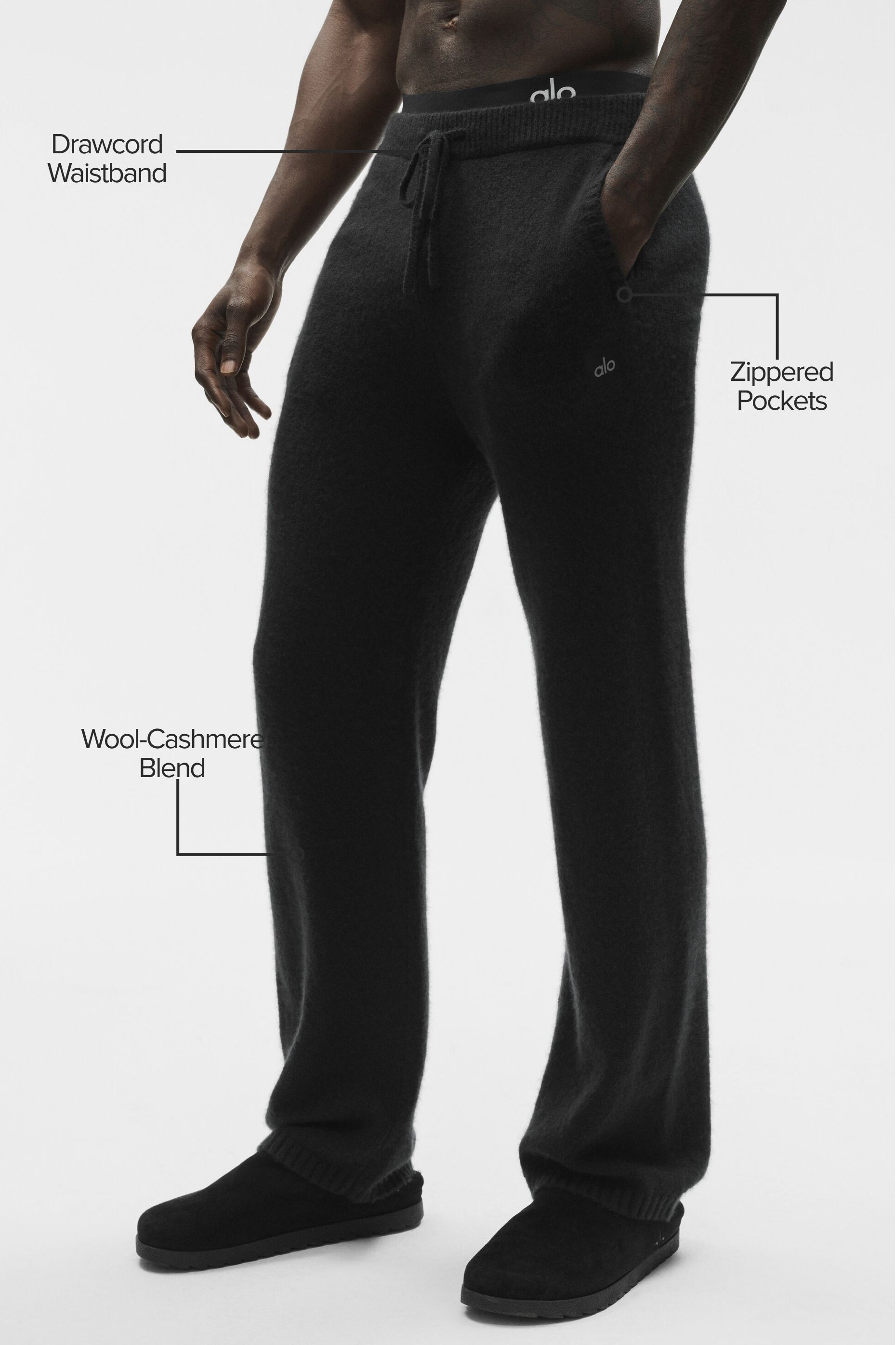 Alo Yoga Wool Cashmere New Class Sweatpant - Black