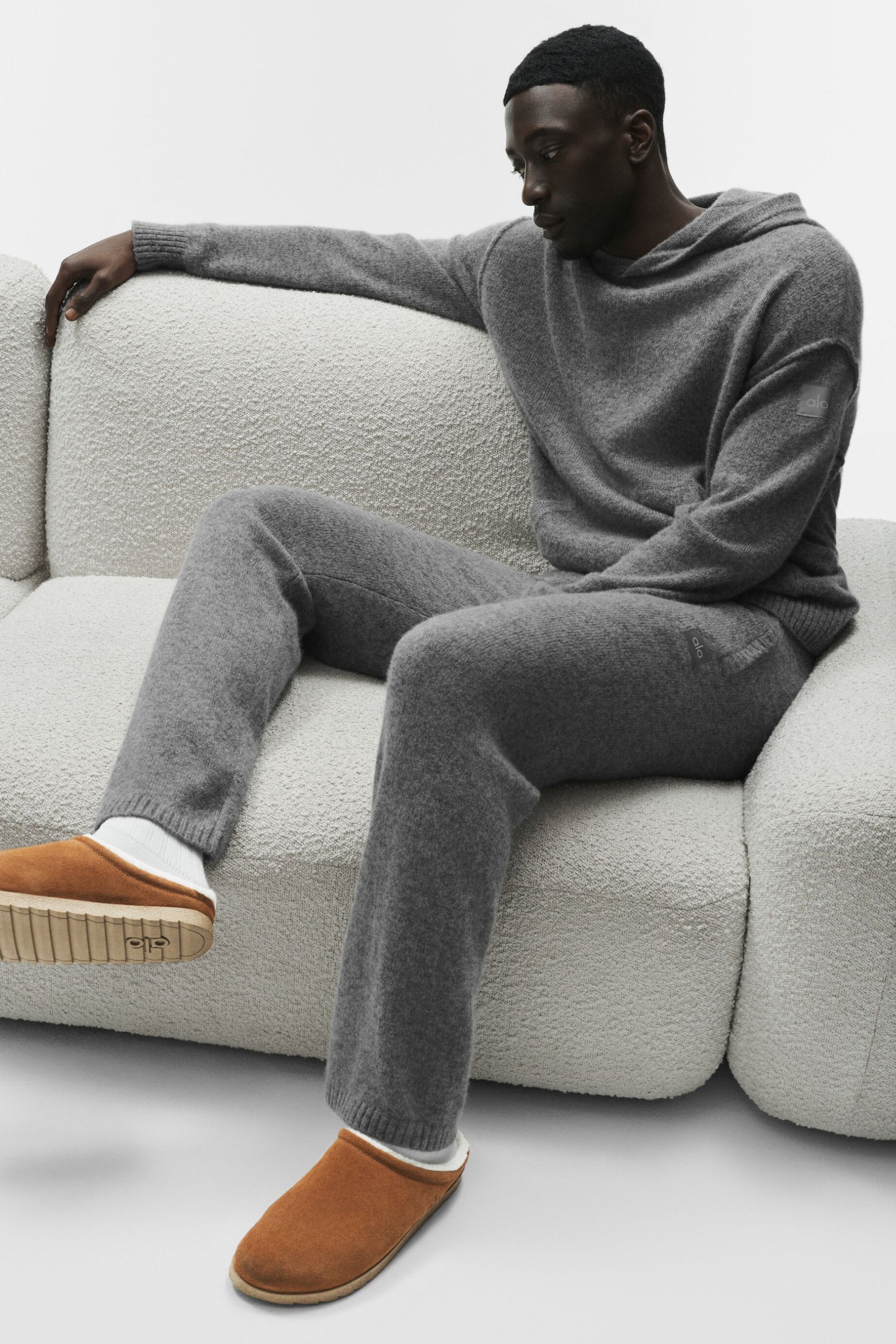 Alo Yoga Wool Cashmere New Class Sweatpant - Platinum Grey