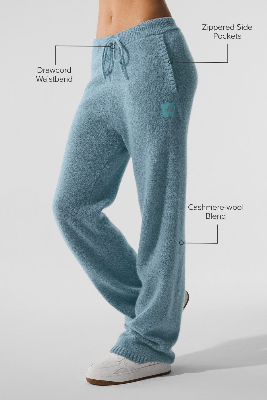 Alo Yoga Wool Cashmere New Class Sweatpant - Celestial Blue Granite Heather