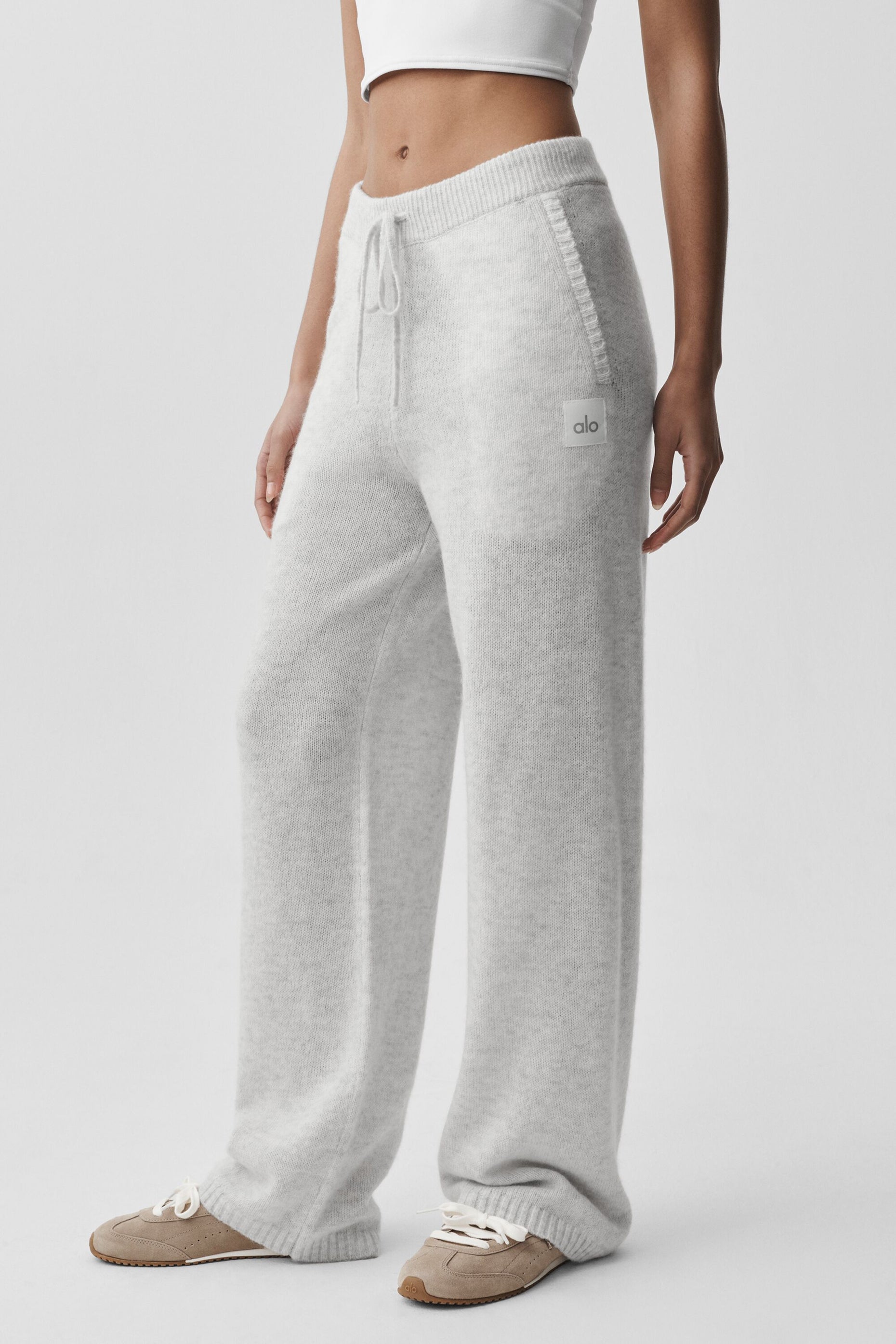 Alo Yoga Wool Cashmere New Class Sweatpant - White Heather