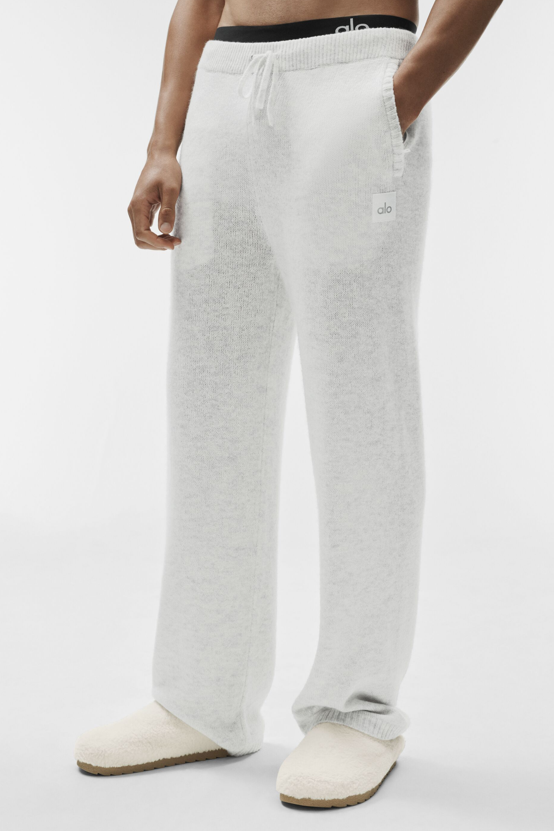Alo Yoga Wool Cashmere New Class Sweatpant - White Heather