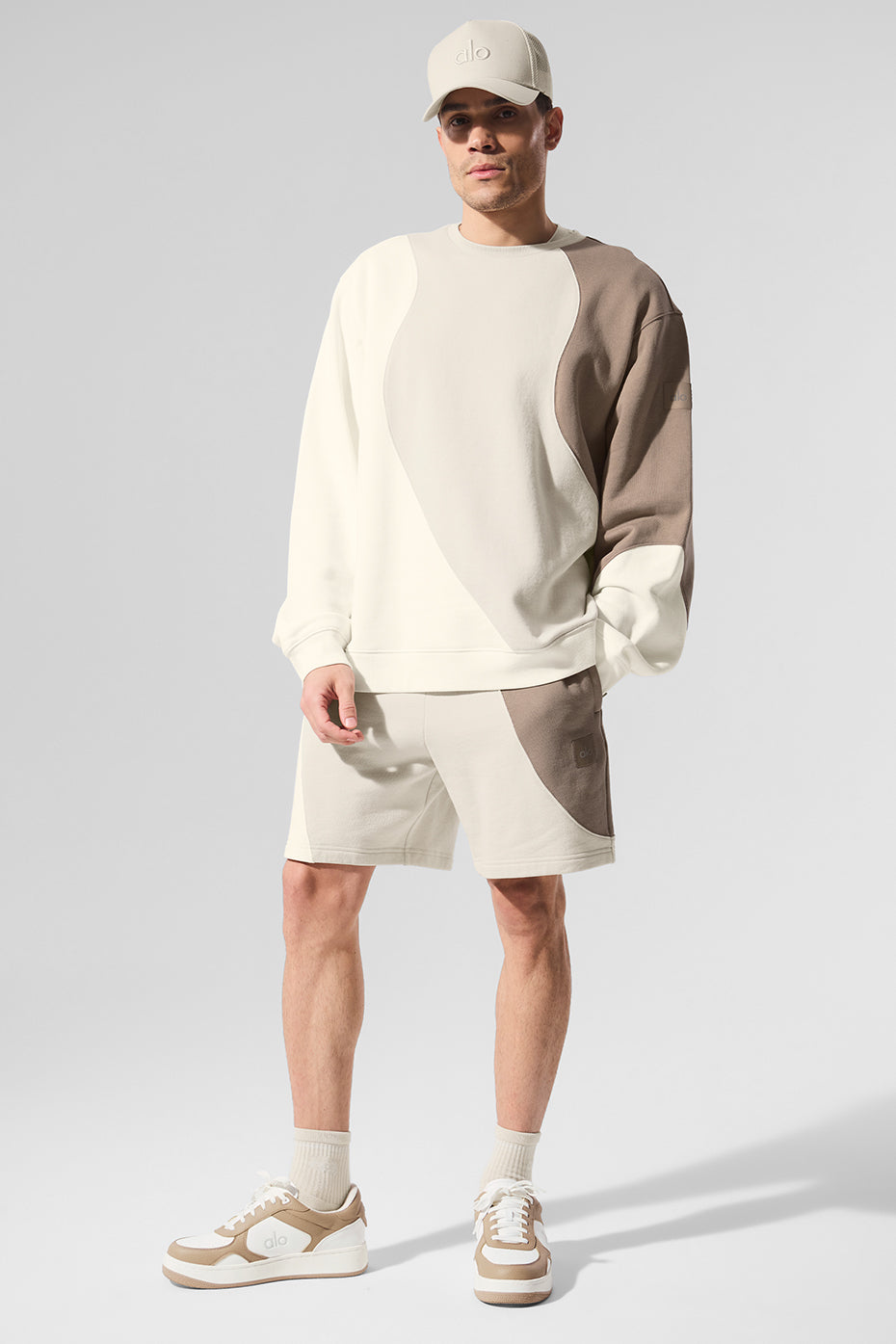Alo Yoga 7" Make Waves Short - Ivory/Bone/Gravel