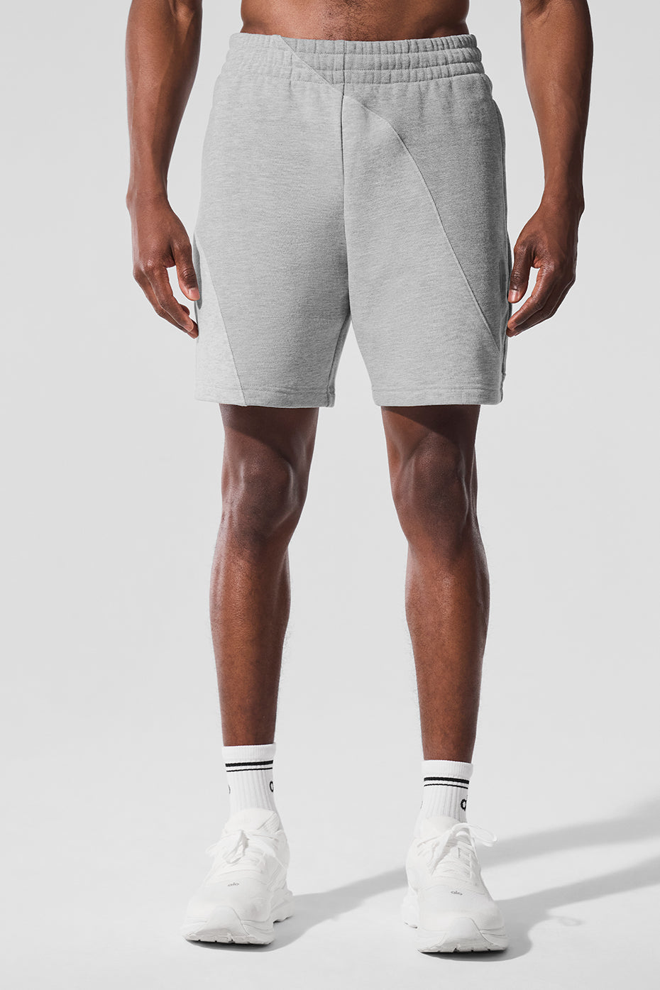 Alo Yoga 7" Make Waves Short - Athletic Heather Grey Tonal