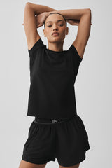 Alo Yoga Alosoft Finesse Tee - Black