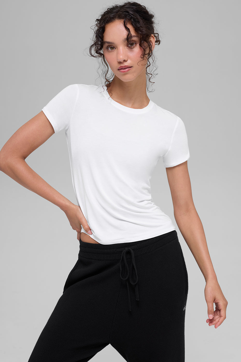 Alo Yoga All Day Short Sleeve - White