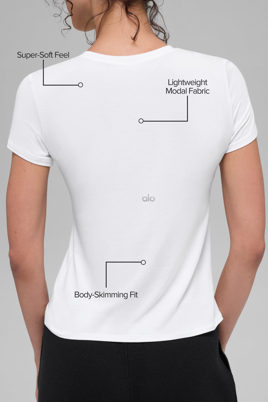 Alo Yoga All Day Short Sleeve - White
