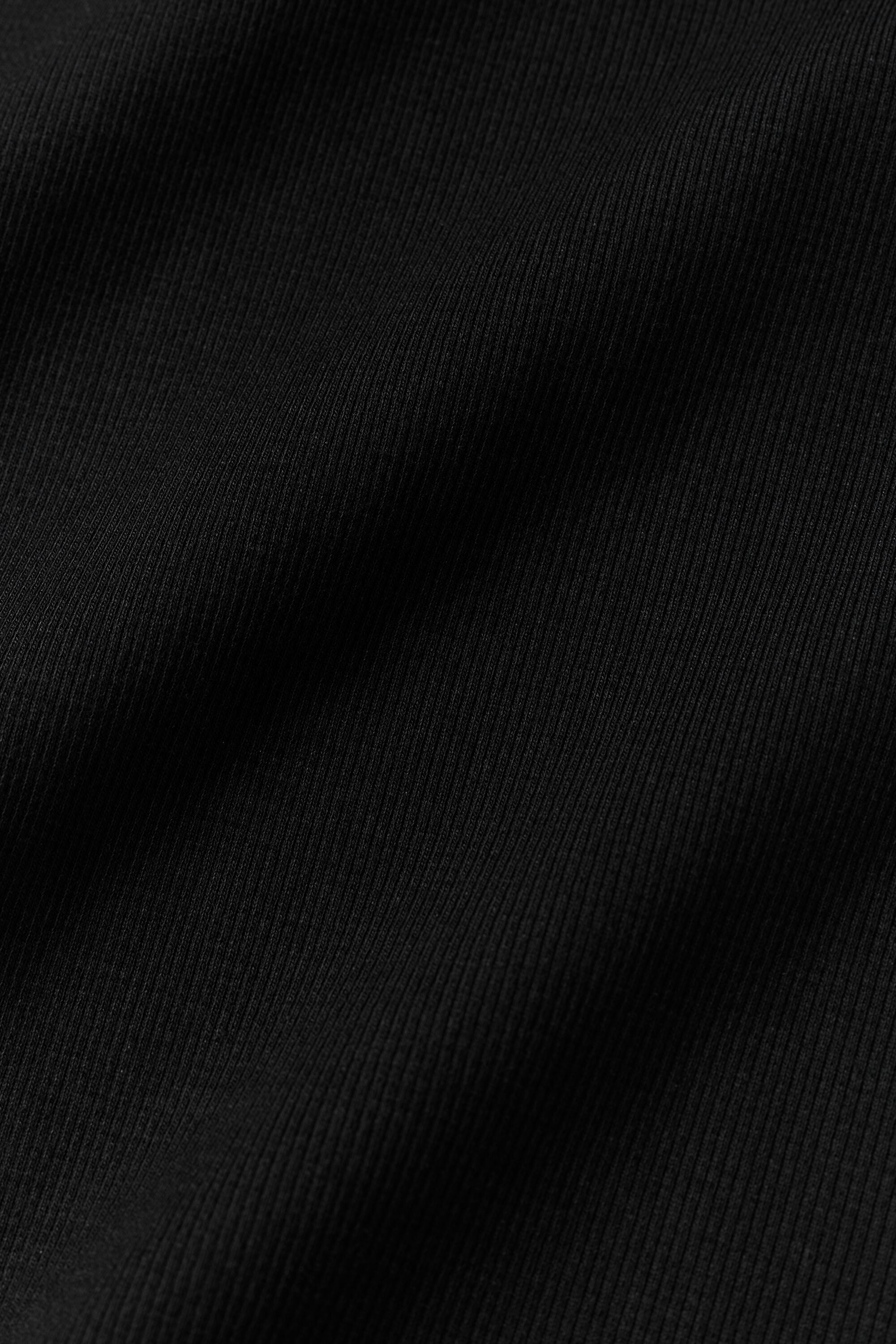 Alo Yoga Seamless Modal Ribbed Cropped Short Sleeve - Black