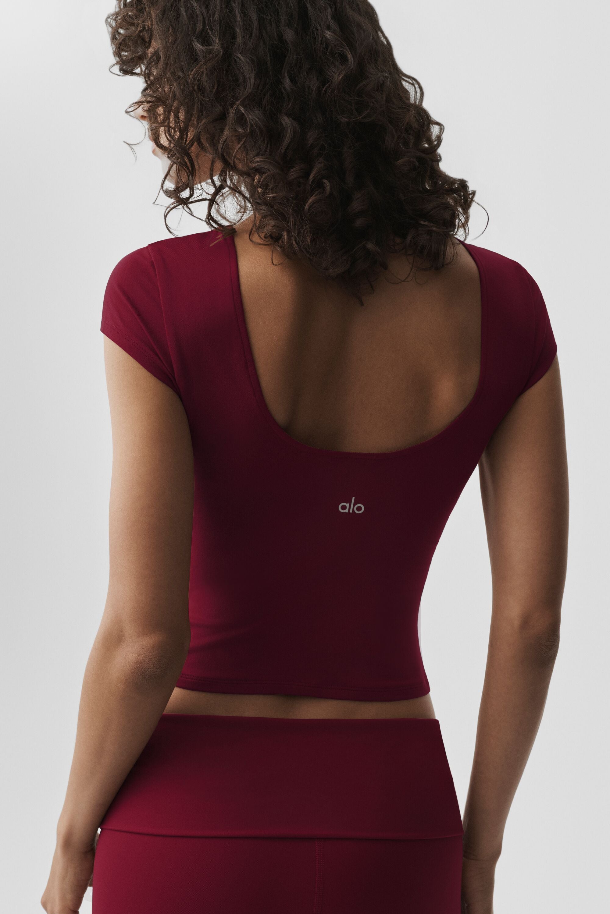 Alo Yoga Alosoft Back For More Tee - Summer Romance Red