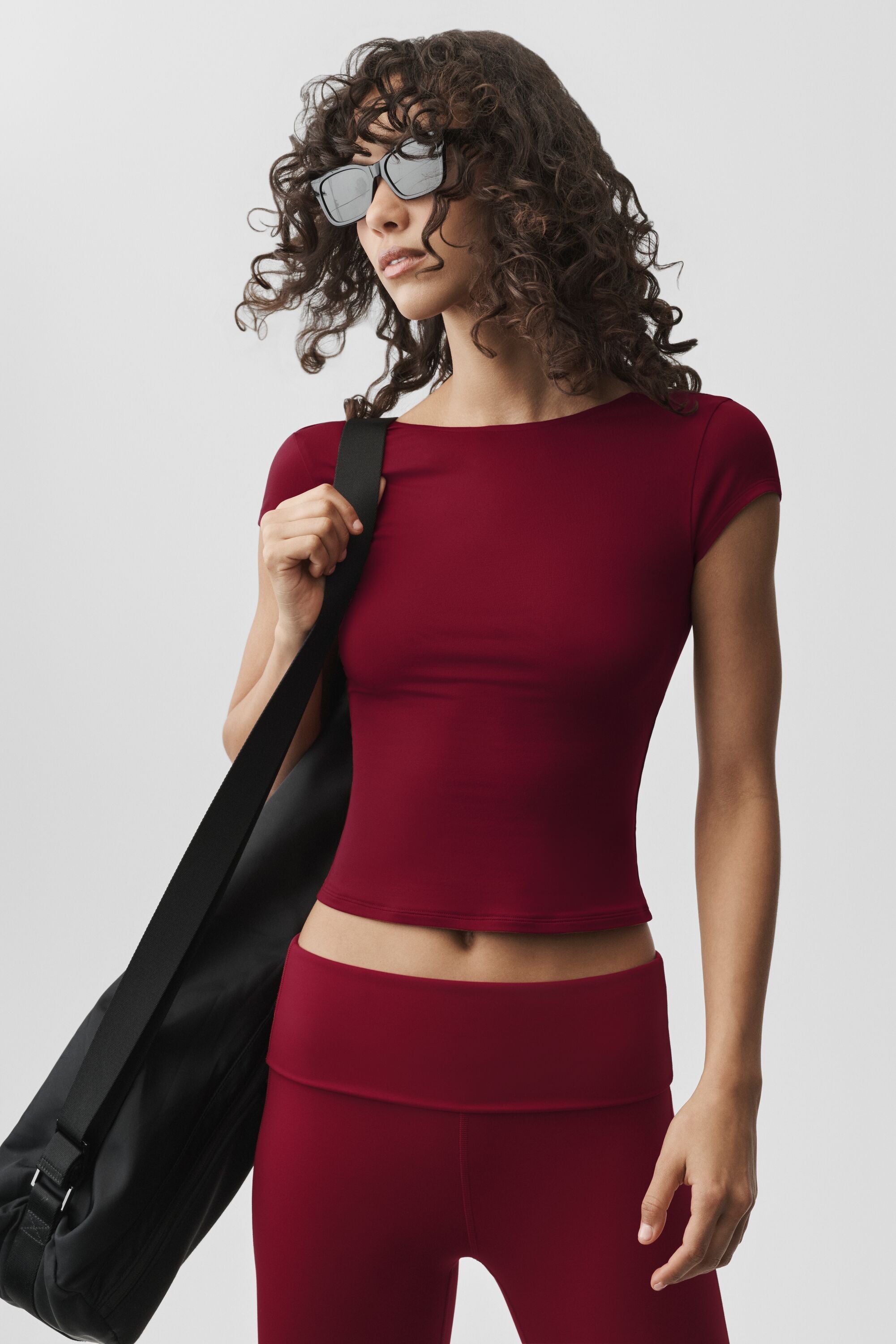 Alo Yoga Alosoft Back For More Tee - Summer Romance Red