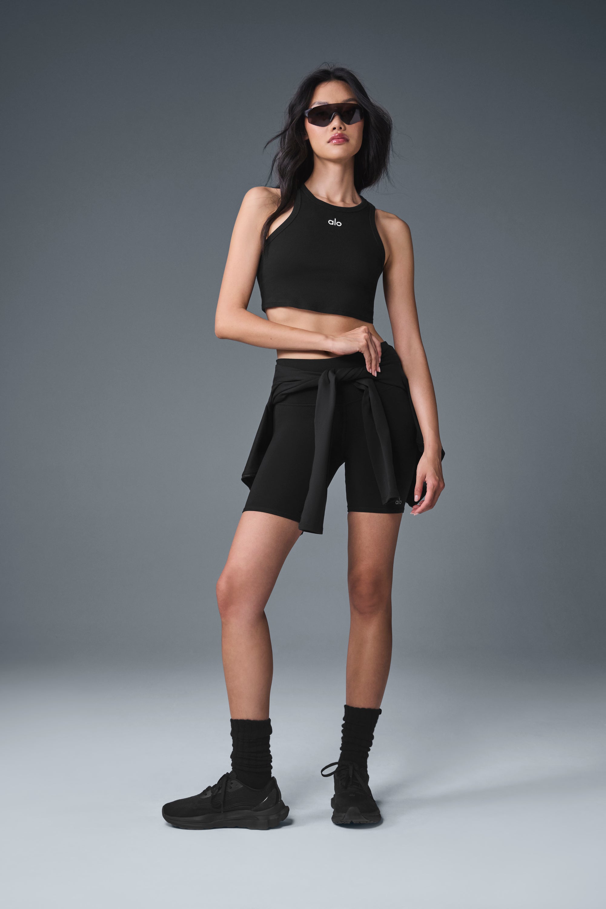 Alo Yoga Aspire Tank - Black/White