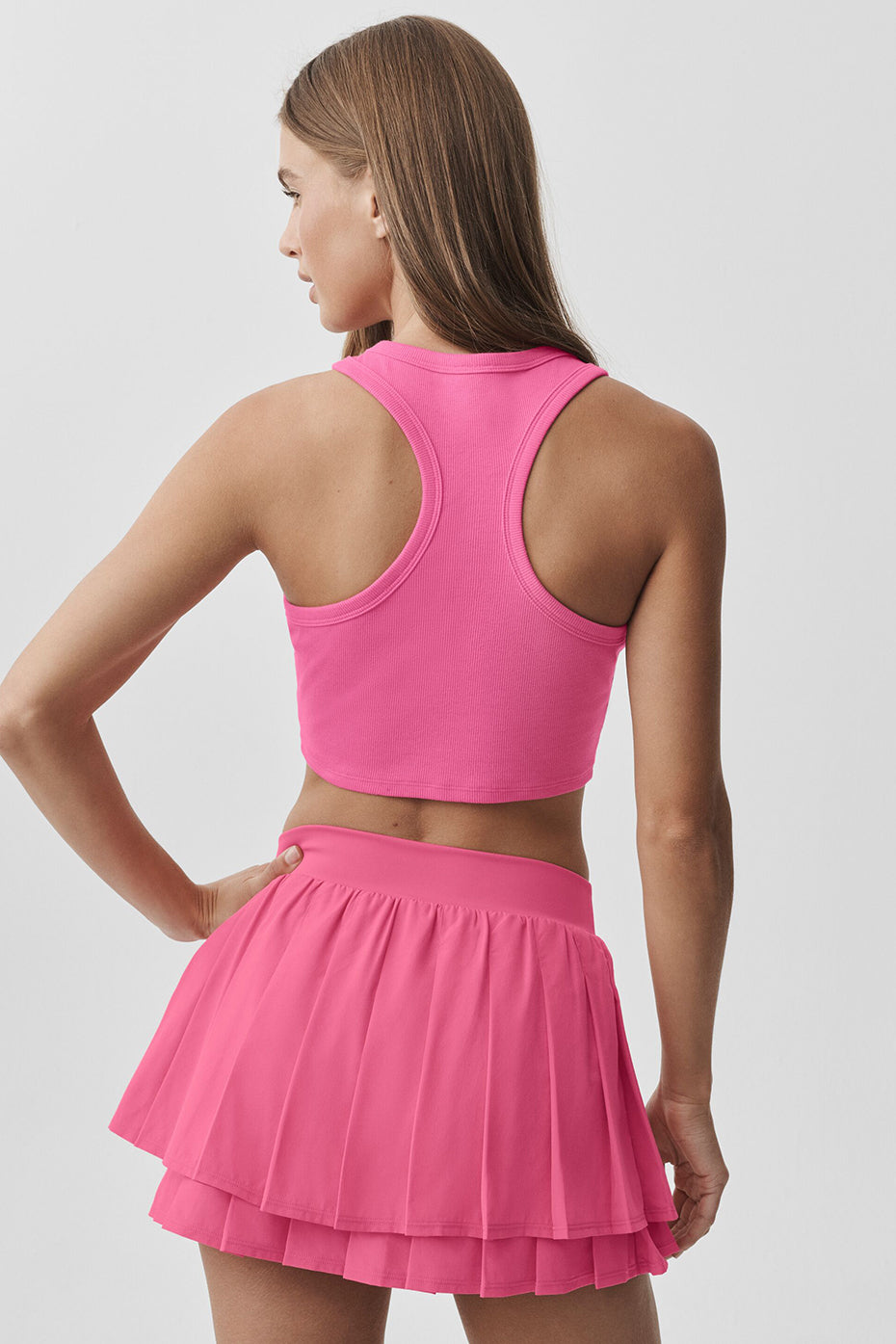 Alo Yoga Aspire Tank - Paradise Pink/White