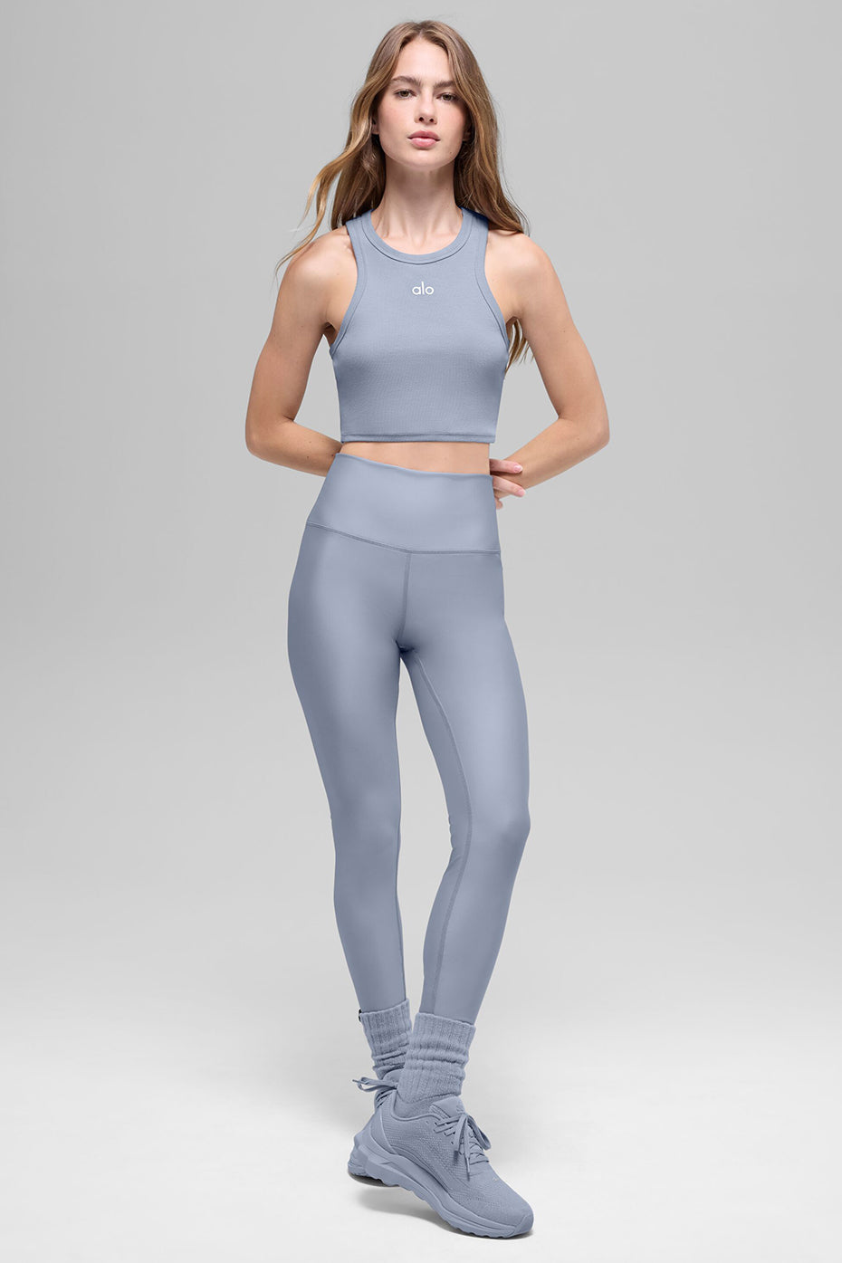Alo Yoga Aspire Tank - Winter Frost/White