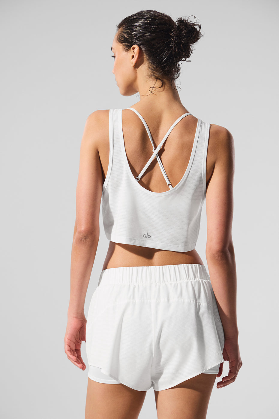 Alo Yoga Cropped Sport Star Tank - White