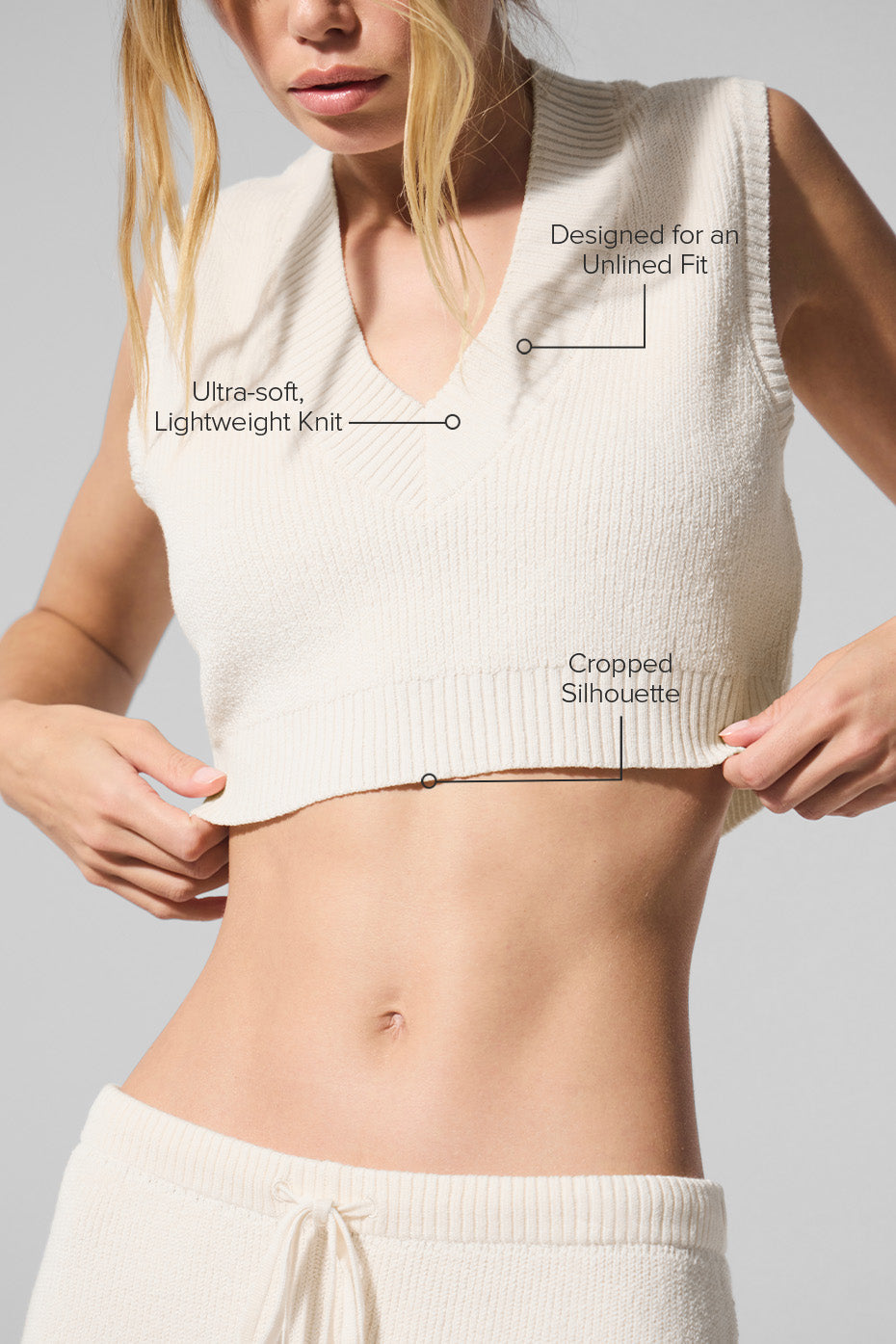 Alo Yoga Supernatural Sweater Tank - Ivory