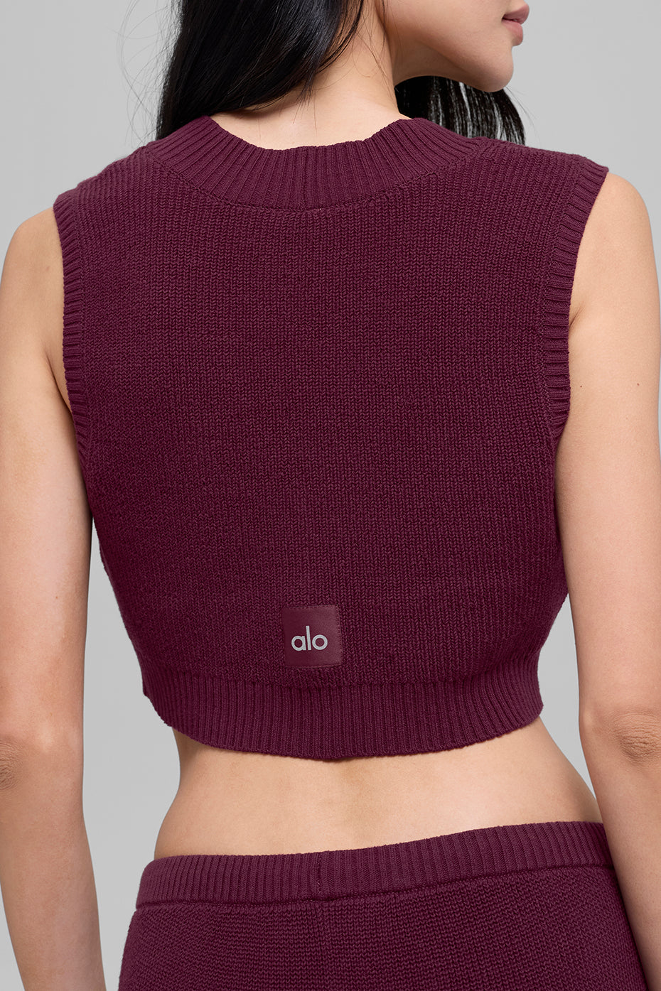 Alo Yoga Supernatural Sweater Tank - Burgundy