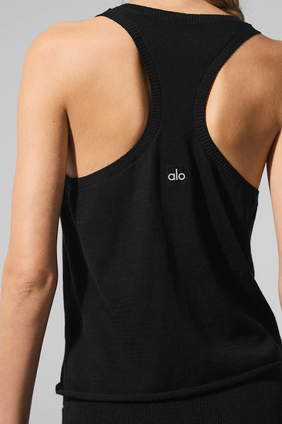 Alo Yoga Supernatural Sweater Henley Tank - Black