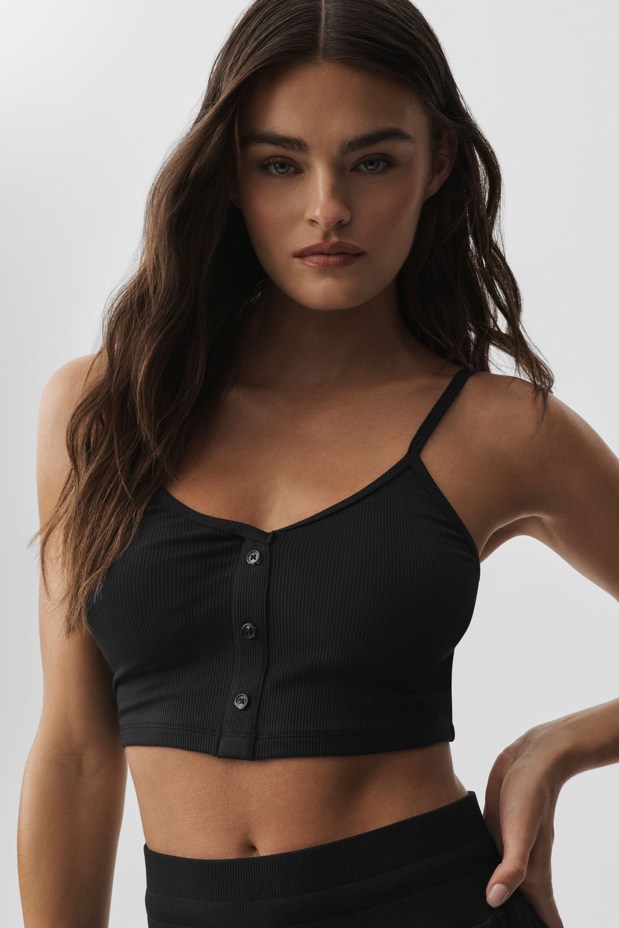 Alo Yoga Ribbed Delicate Lounge Tank - Black