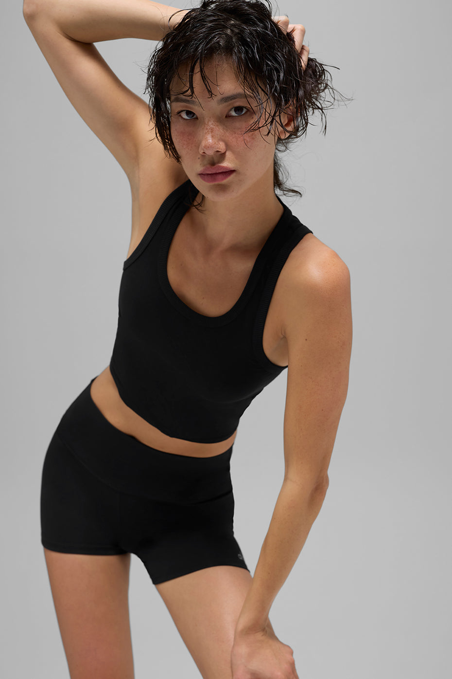 Alo Yoga Mesh Front Runner Tank - Black