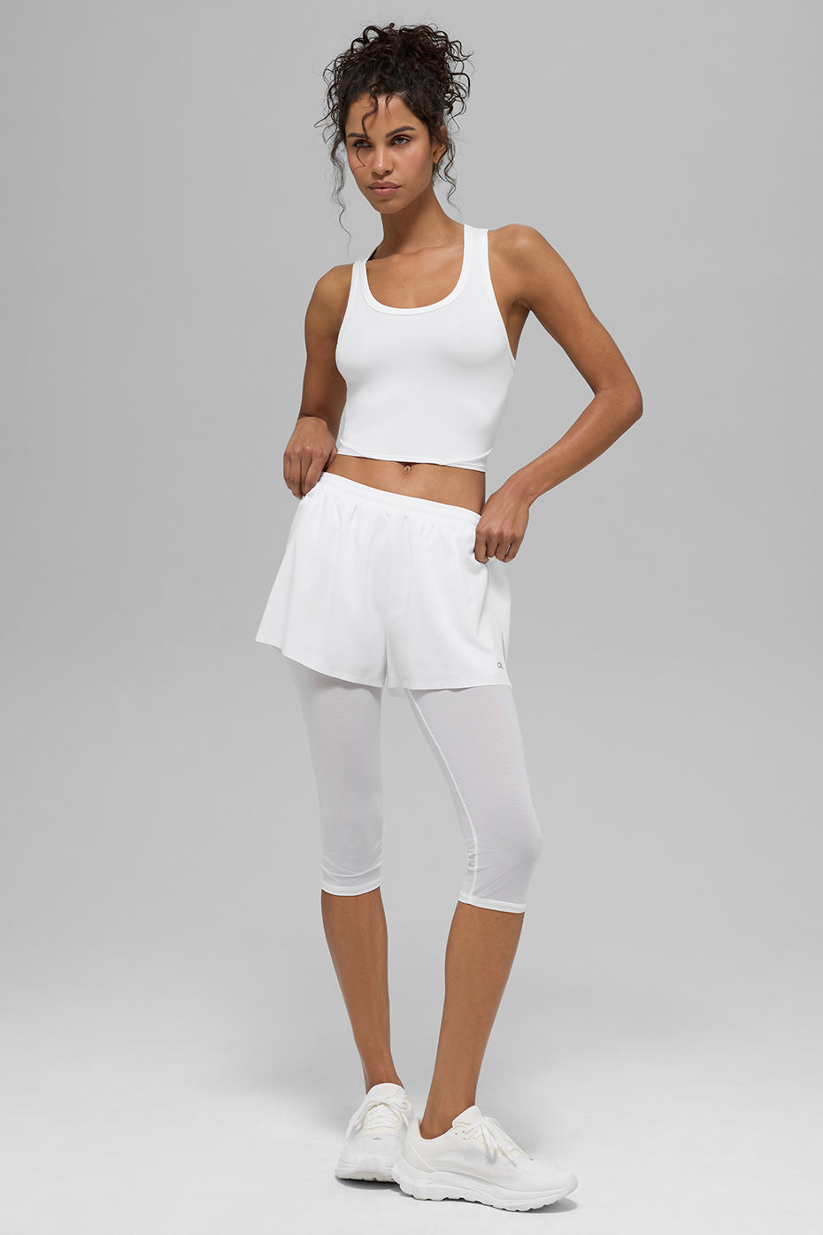 Alo Yoga Mesh Front Runner Tank - White
