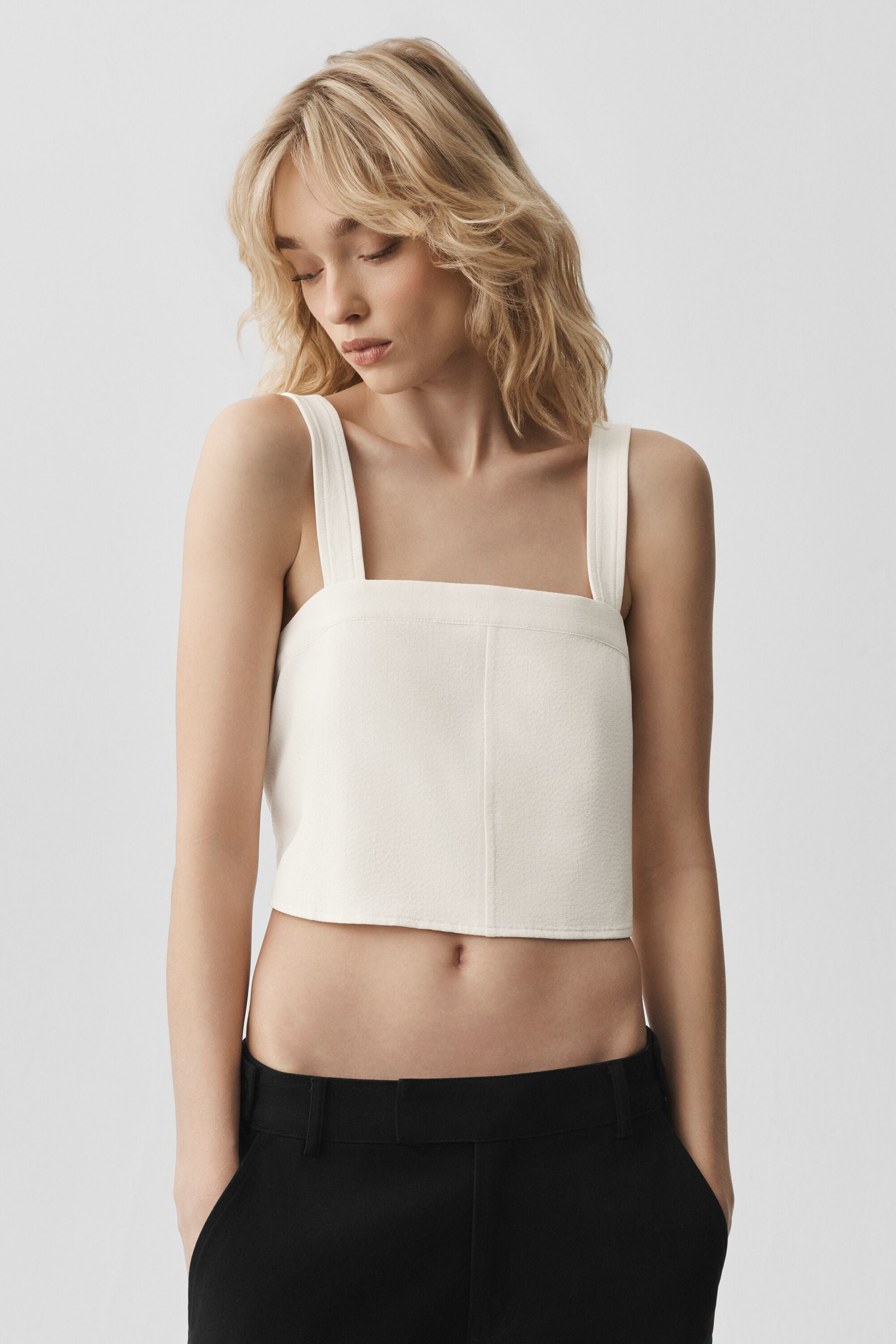 Alo Yoga Cropped Dreamscape Tank - Ivory
