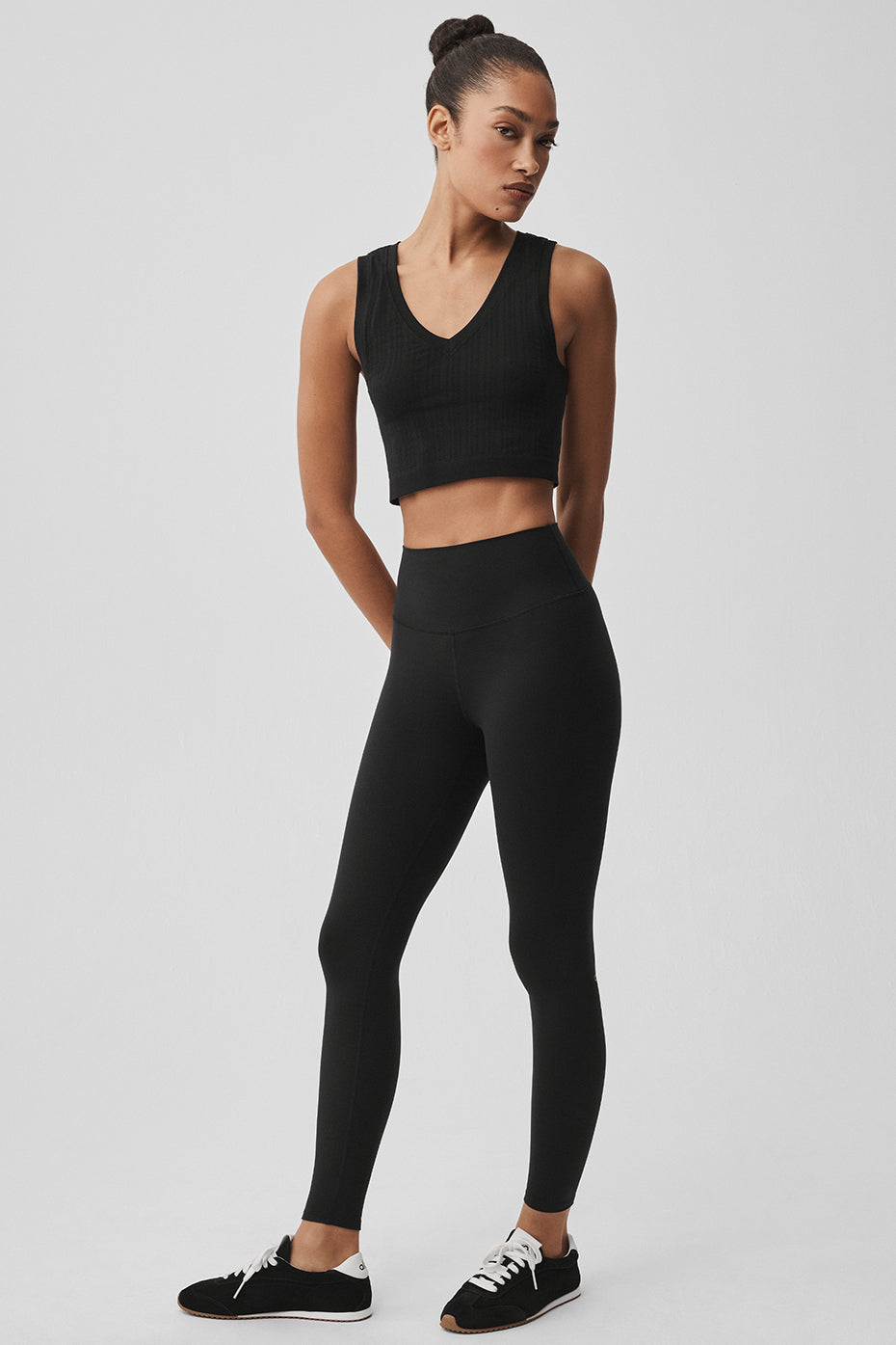 Alo Yoga Seamless Pointelle Tank - Black