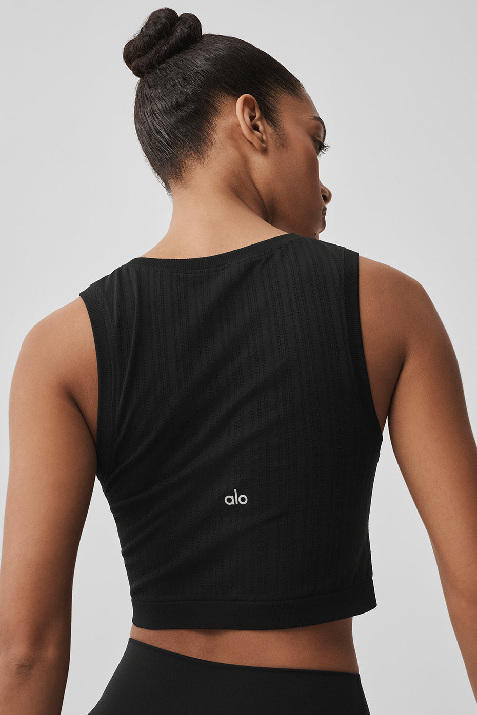 Alo Yoga Seamless Pointelle Tank - Black
