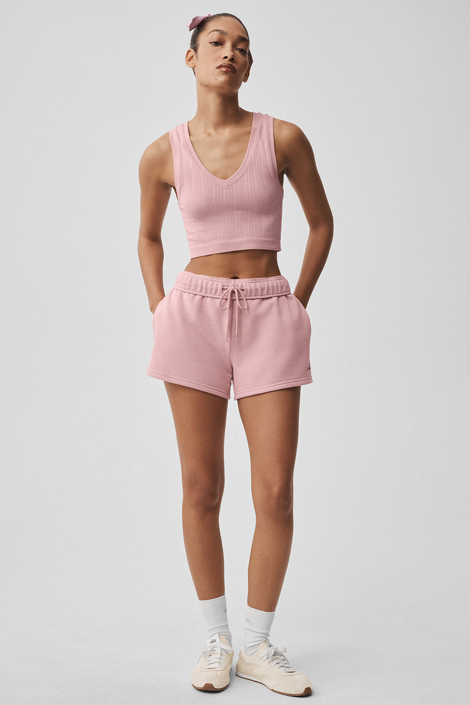 Alo Yoga Seamless Pointelle Tank - Vintage Pink