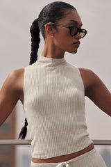 Alo Yoga Sweater Knit Unwind Sleeveless Top - Oatmeal Heather