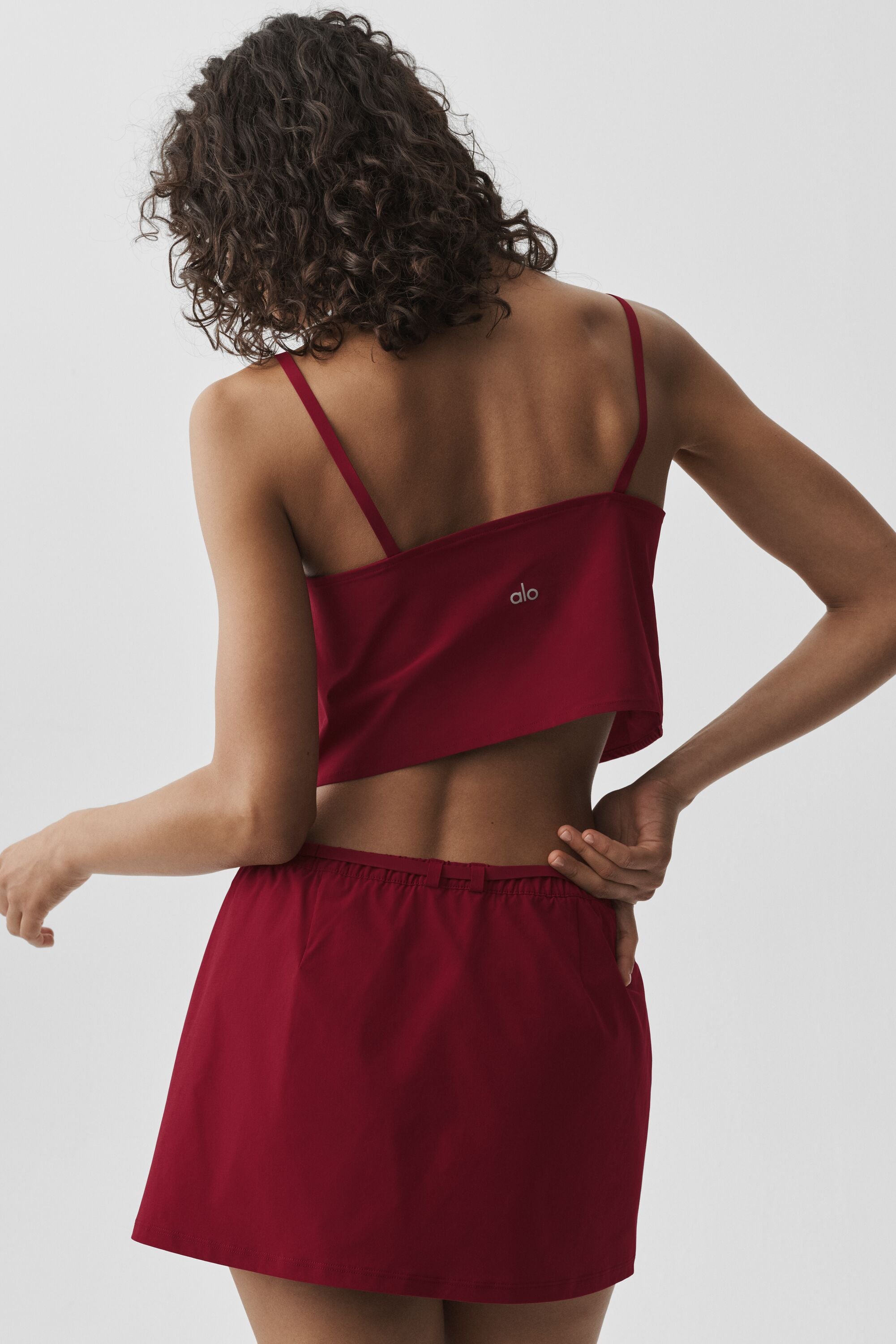 Alo Yoga Cropped Connection Tank - Summer Romance Red