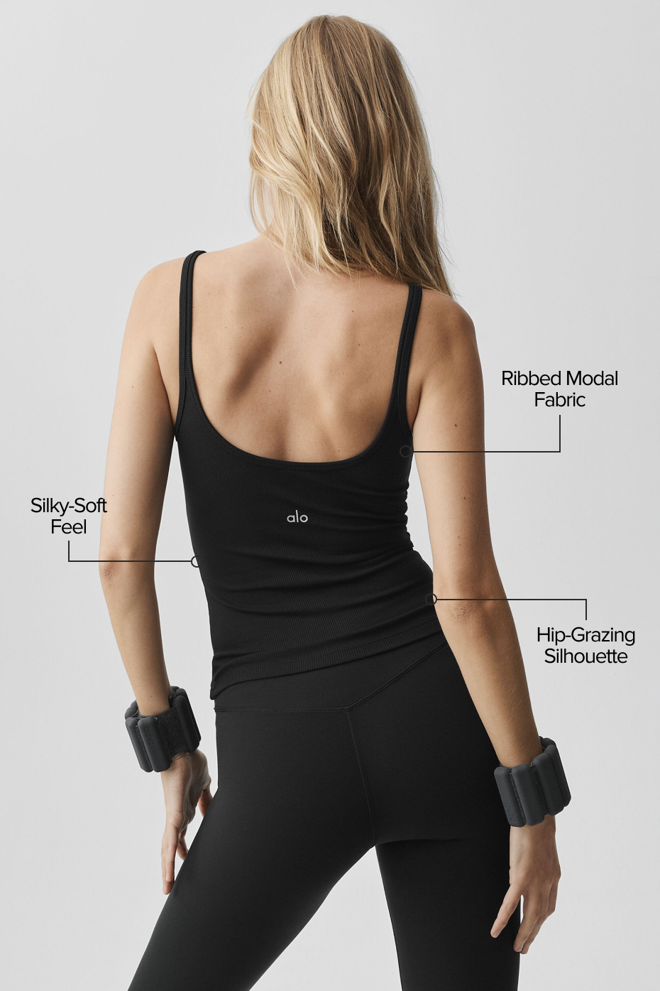 Alo Yoga Ribbed Adore Tank - Black