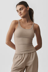 Alo Yoga Ribbed Adore Tank - Gravel