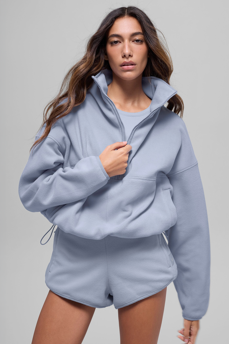 Alo Yoga Polar Fleece Retreat Cover Up - Winter Frost