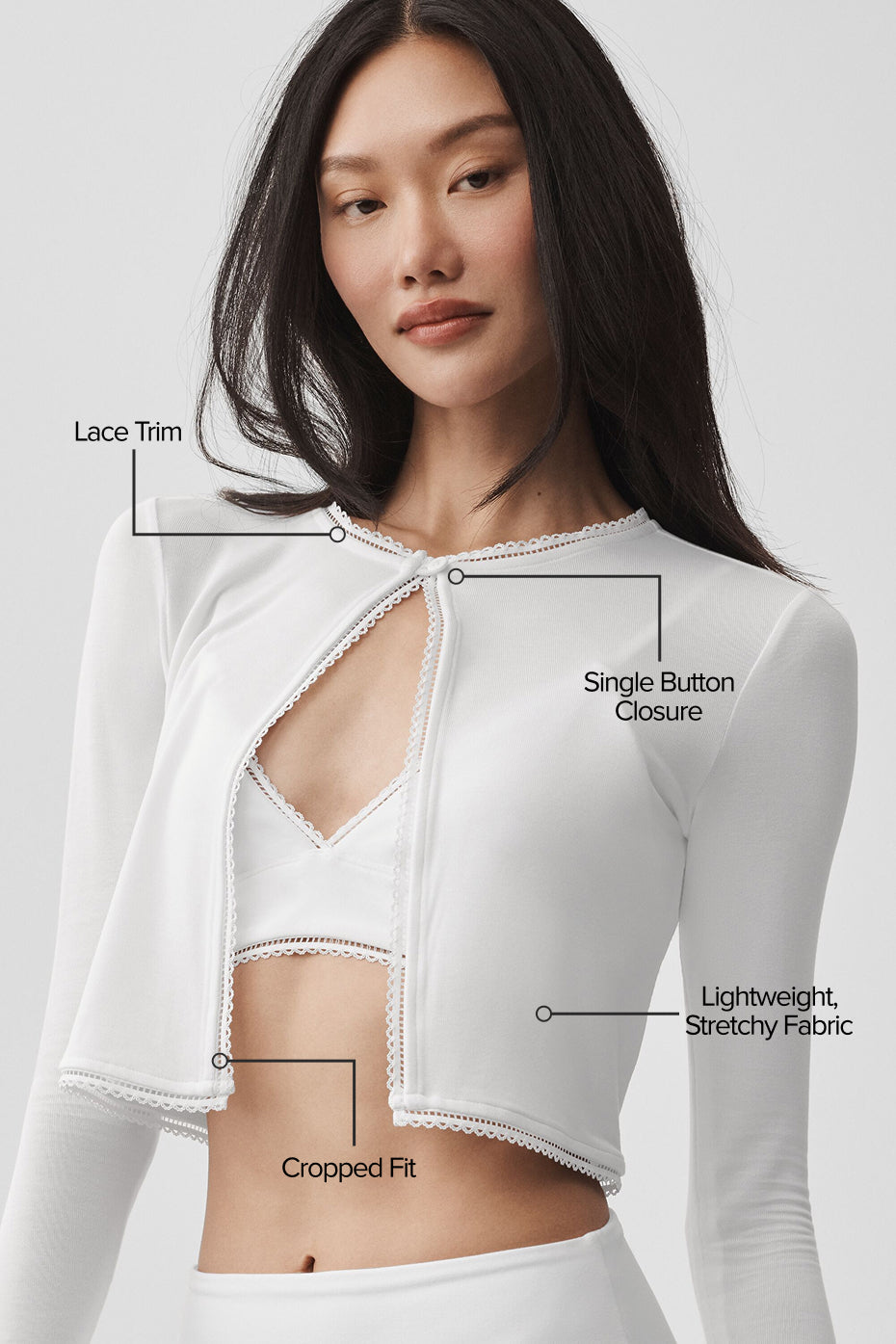 Alo Yoga Affection Cardigan - White