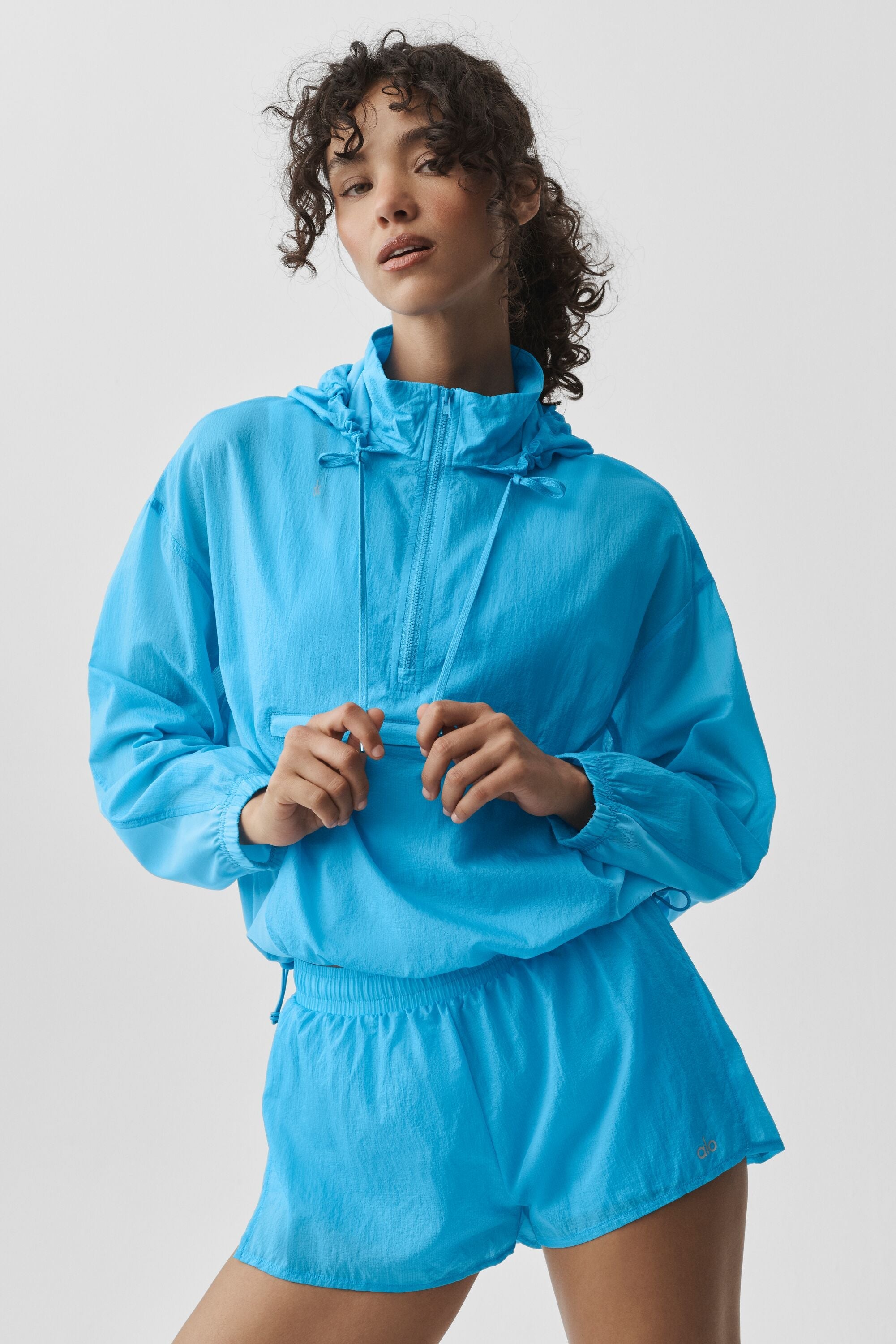 Alo Yoga 1/4 Zip Go Time Pullover - Azure Blue