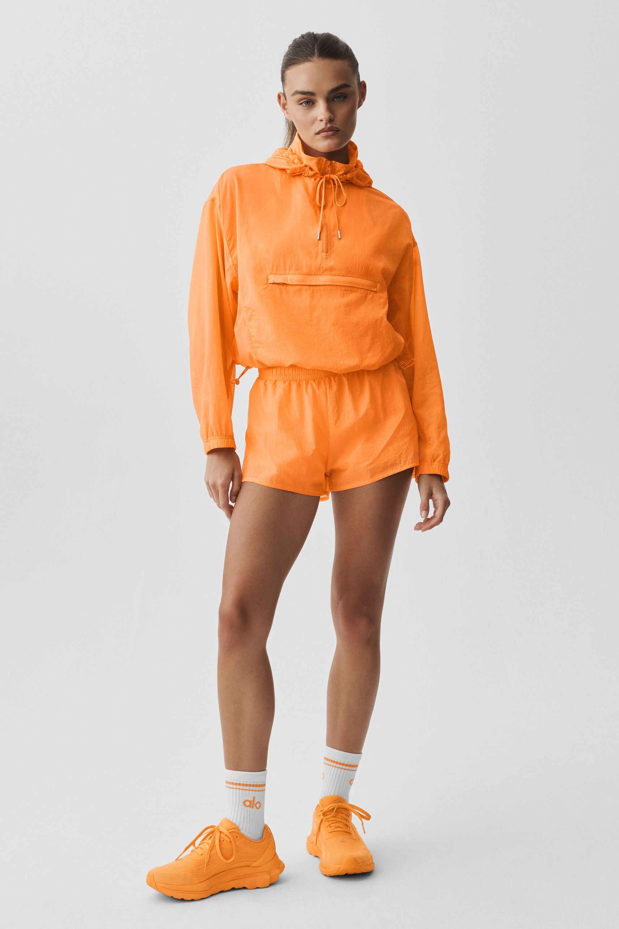 Alo Yoga 1/4 Zip Go Time Pullover - Satsuma Breeze