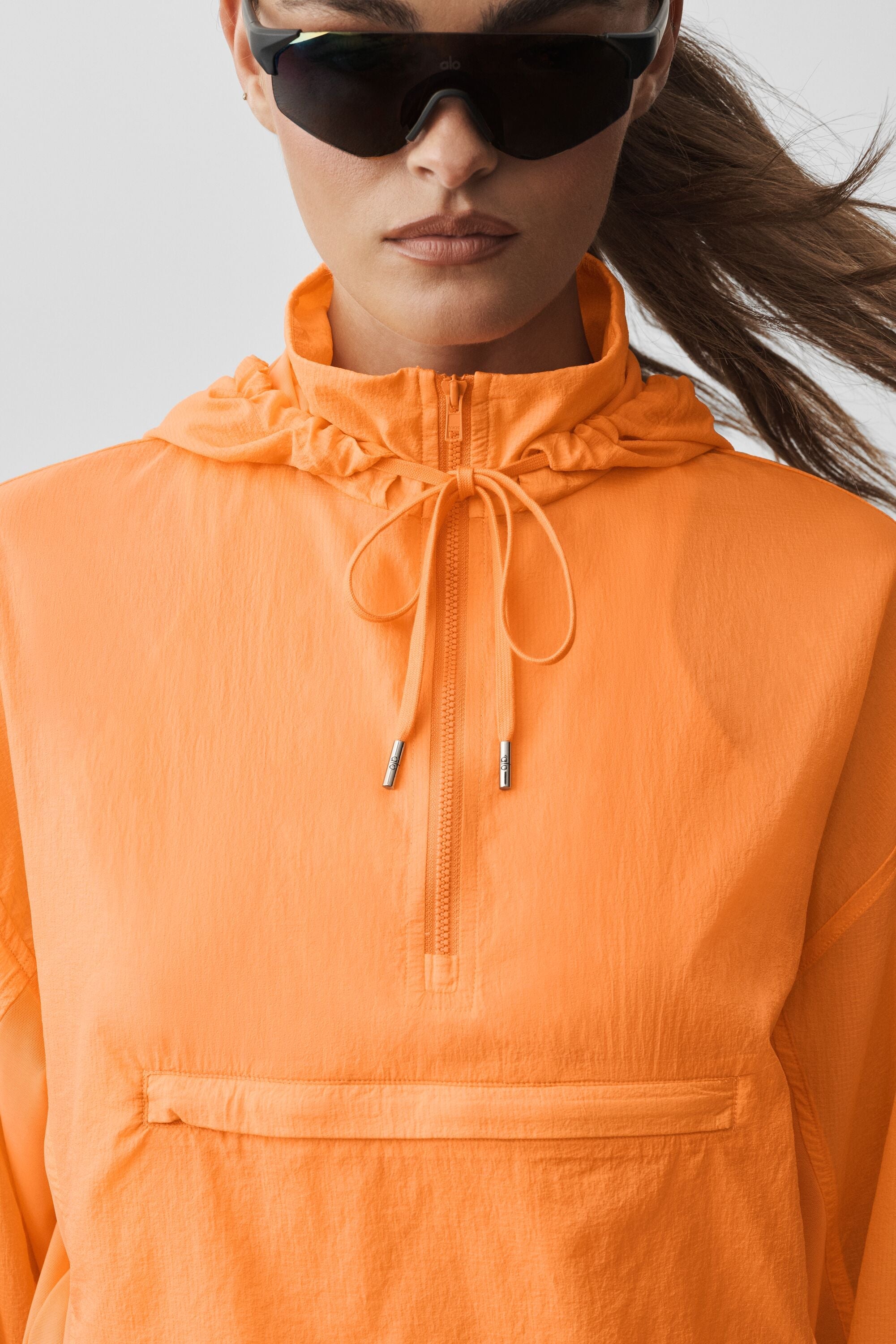 Alo Yoga 1/4 Zip Go Time Pullover - Satsuma Breeze