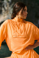 Alo Yoga 1/4 Zip Go Time Pullover - Satsuma Breeze