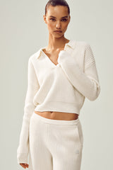 Alo Yoga Cashmere Northstar Polo - Ivory