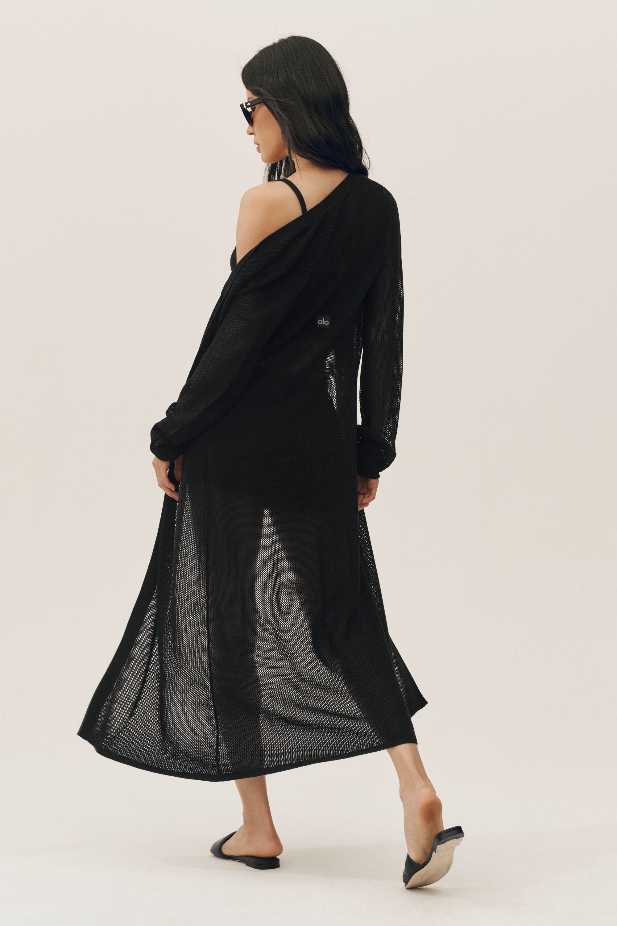 Alo Yoga Silk Cashmere Heatwave Long Cardigan - Black