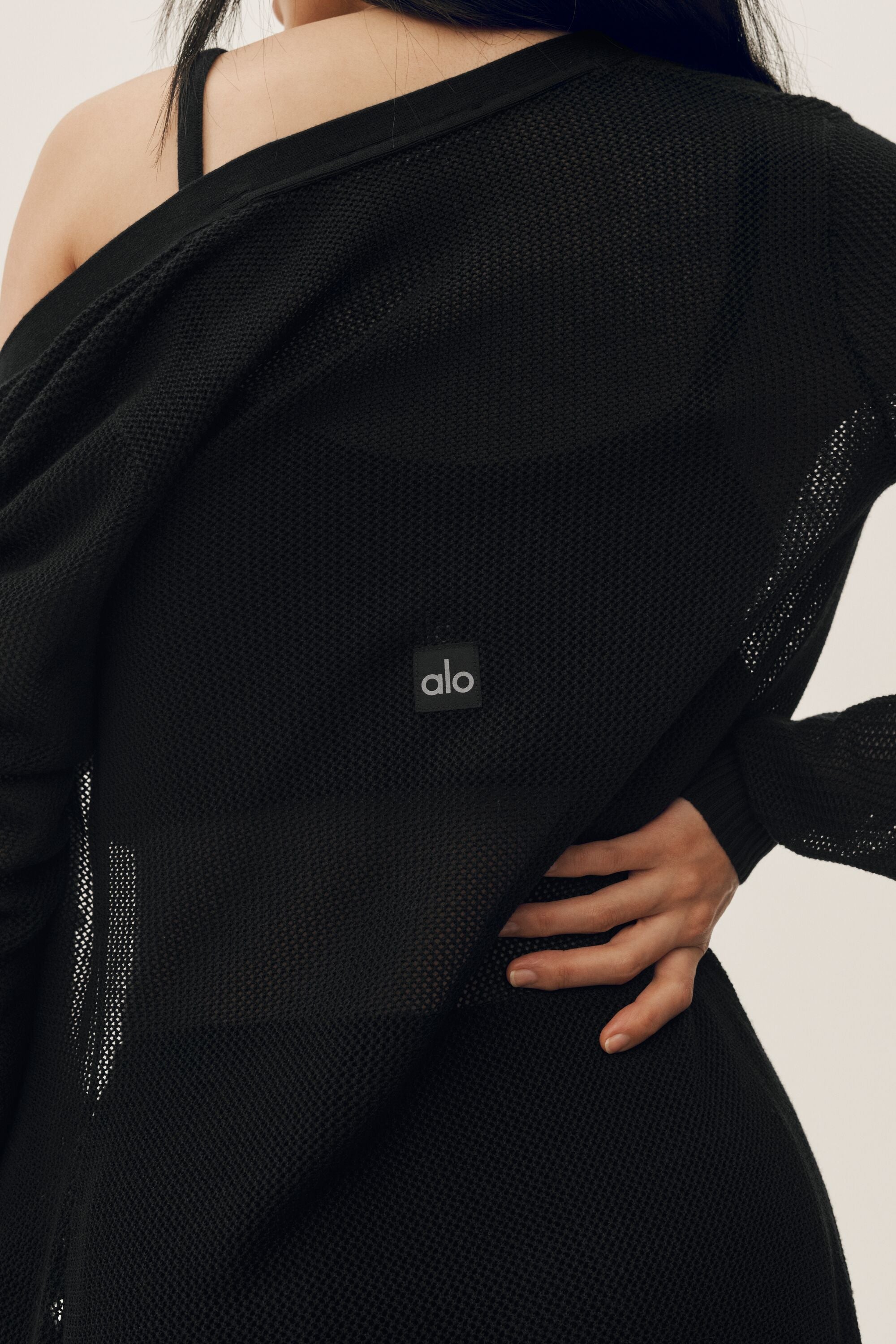 Alo Yoga Silk Cashmere Heatwave Long Cardigan - Black