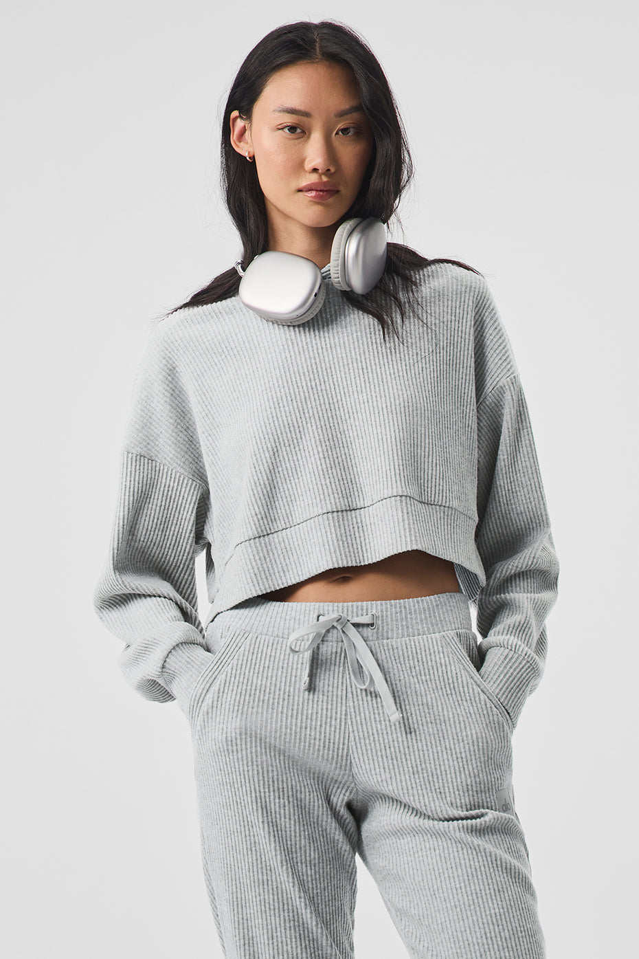 Alo Yoga Muse Hoodie - Athletic Heather Grey