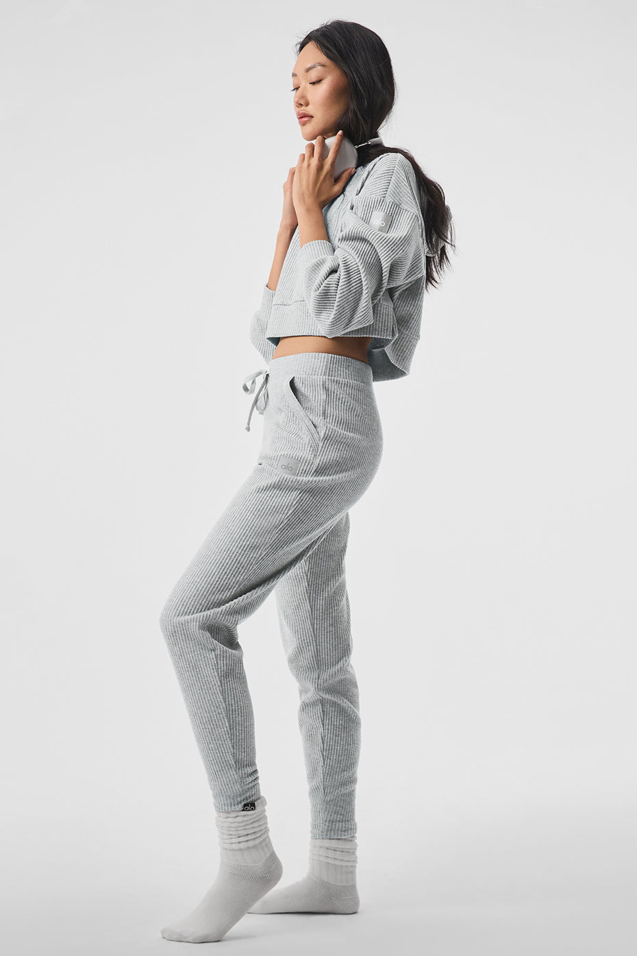 Alo Yoga Muse Hoodie - Athletic Heather Grey
