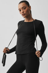 Alo Yoga Alosoft Finesse Long Sleeve - Black